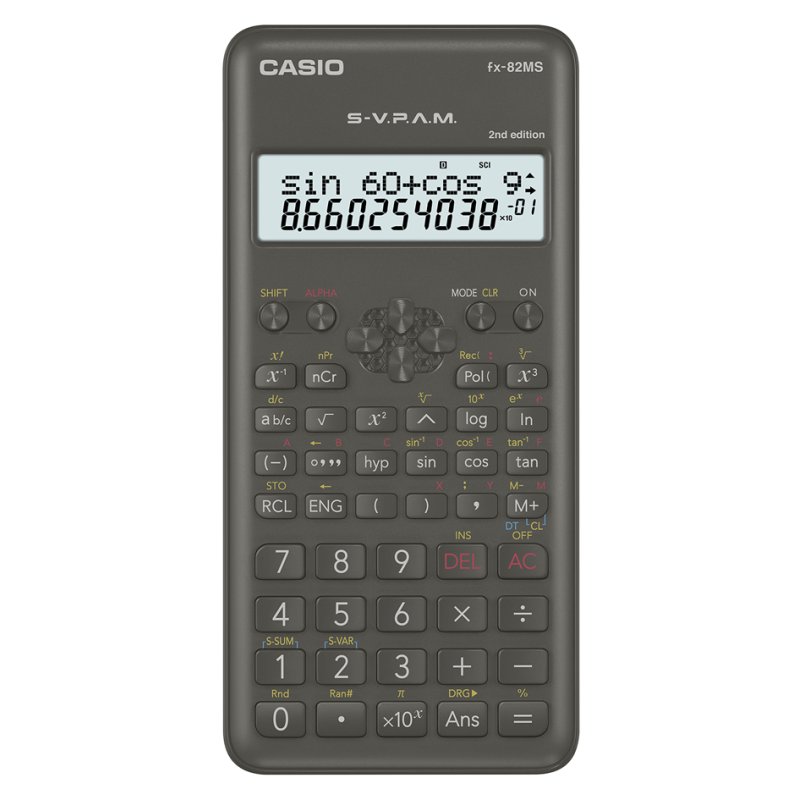 CASIO rekenmachine FX-82 MS 2e editie, op batterijen